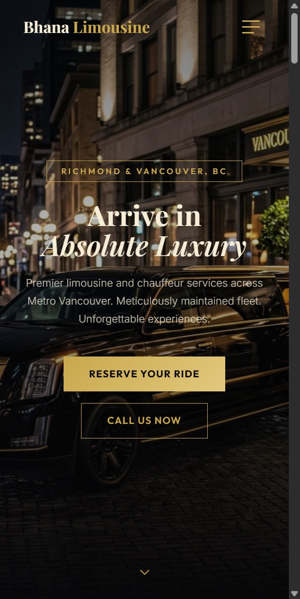 Bhana Transport website screenshot